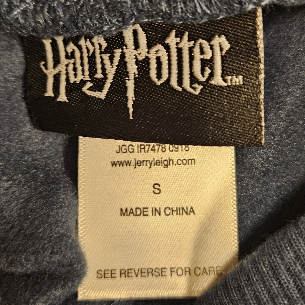 Harry Potter Junior Women's Sweat Pants Size S Navy Blue Hogwarts Drawstring - Picture 5 of 7